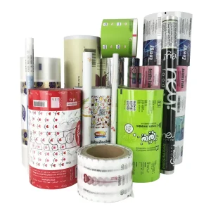 Glossy snack packaging pouch for shelf appeal