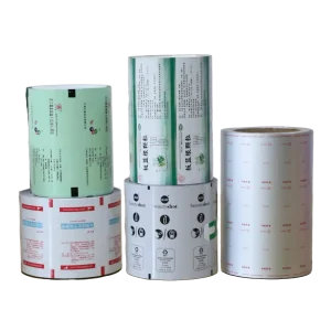 Laminated film roll used in food sachet packaging production
