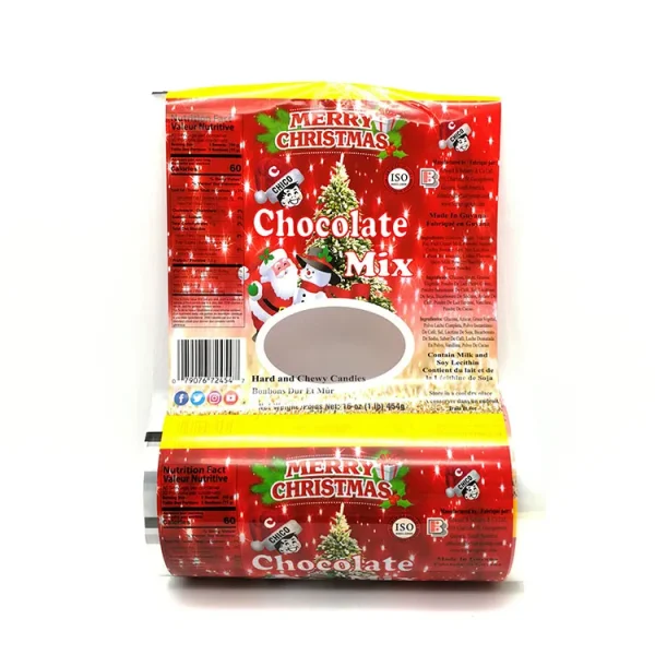 Custom Food Grade Heat Sealing Lamination Plastic Chocolate Packaging Sachet Roll Film for Food Packing