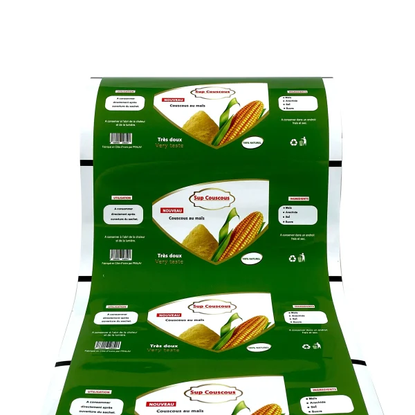 Custom food packaging film roll for corn flour and powder