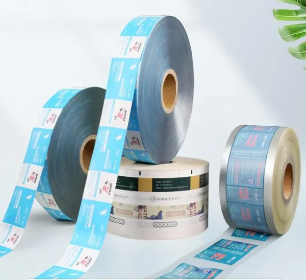 Custom printed aluminum foil laminated packaging film roll
