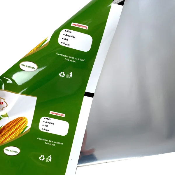 PE laminated food packaging film roll with strong sealing