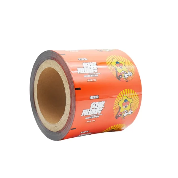 Plastic packaging roll film for chips, cookies, and candy