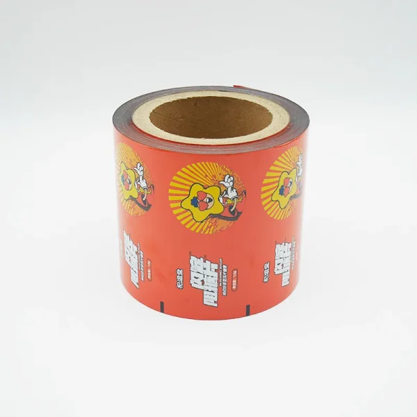 Plastic roll film with customized logo for food industry