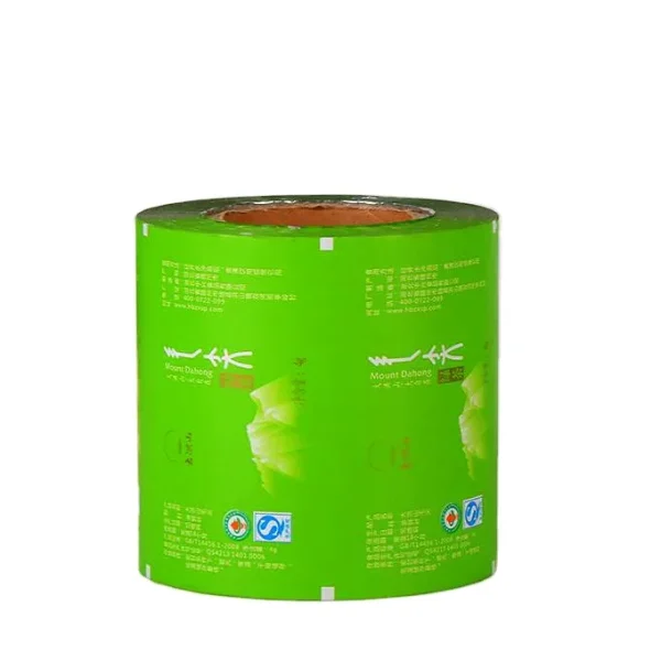 Snack food laminated film roll for automatic packing