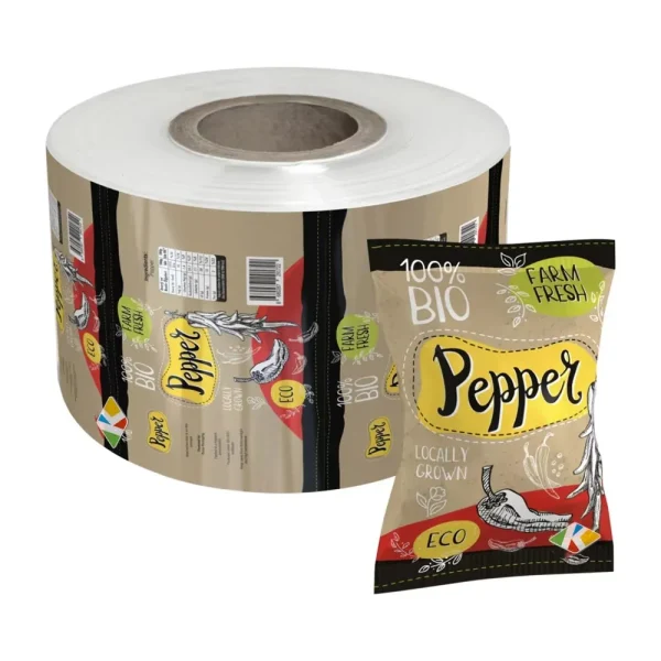 Plastic and aluminum foil packaging film for cookies