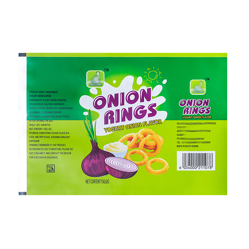 Custom printed snack packaging film roll for biscuits and chips