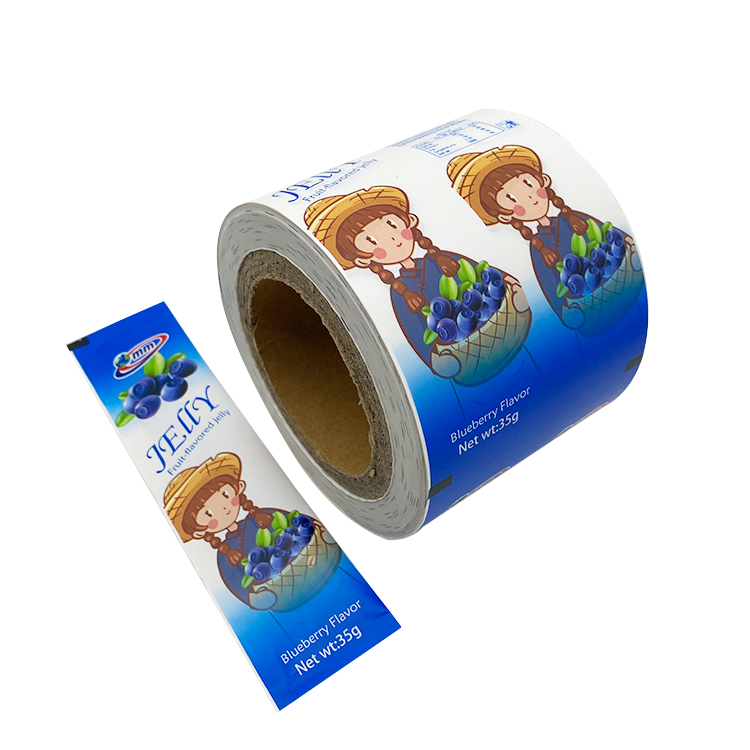 Laminated plastic sachet film for liquid food packaging