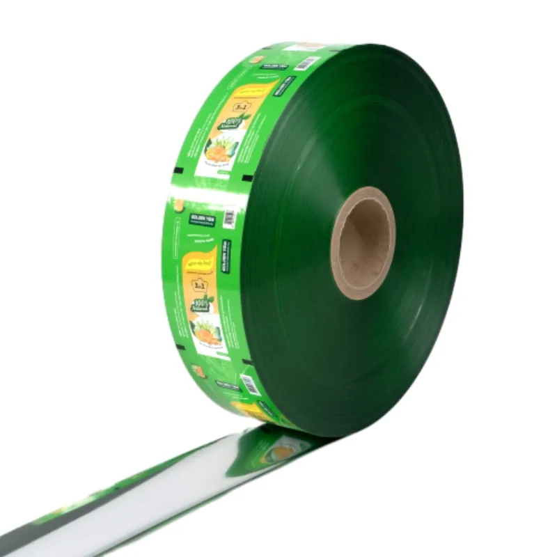 Laminated plastic roll for popcorn and chips packaging