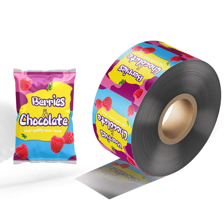 Custom printed snack packaging roll film for chips and cookies