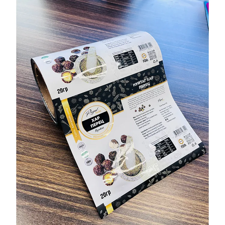 Aluminum plastic food packaging film roll for snack sachets