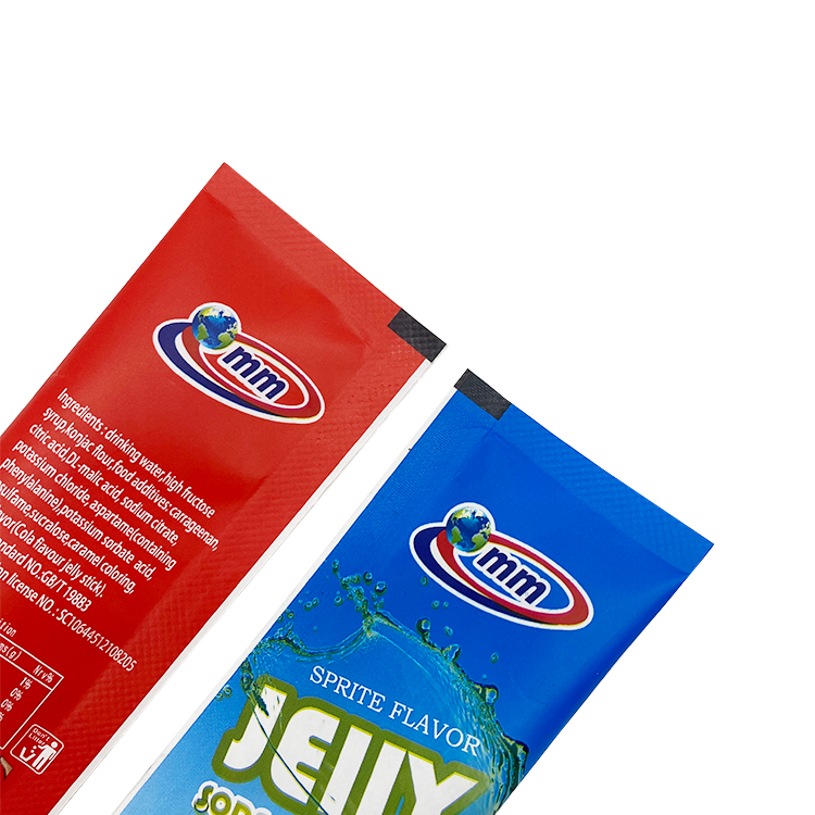 Heat-sealed laminated plastic film for liquid and jelly sticks